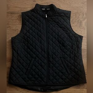 Karen Scott Black Quilted Vest
